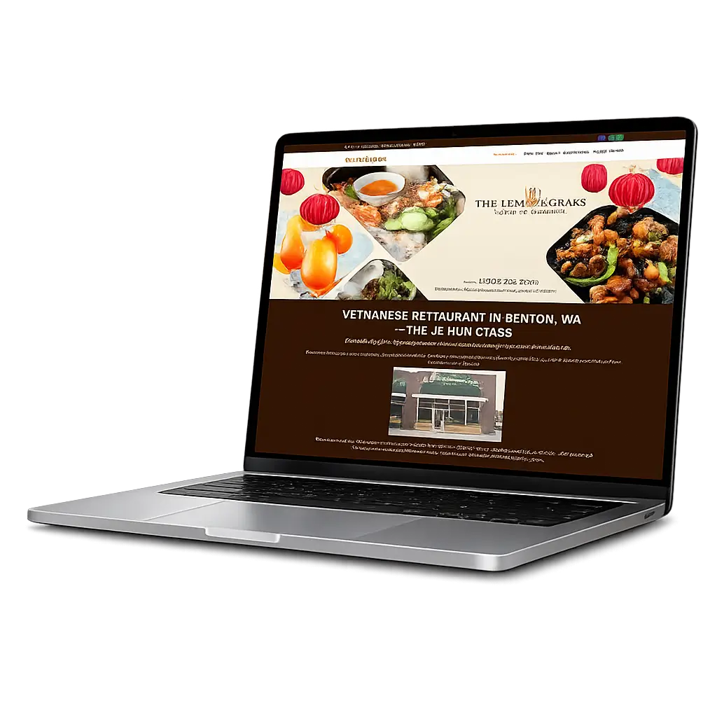 Website design laptop mockup
