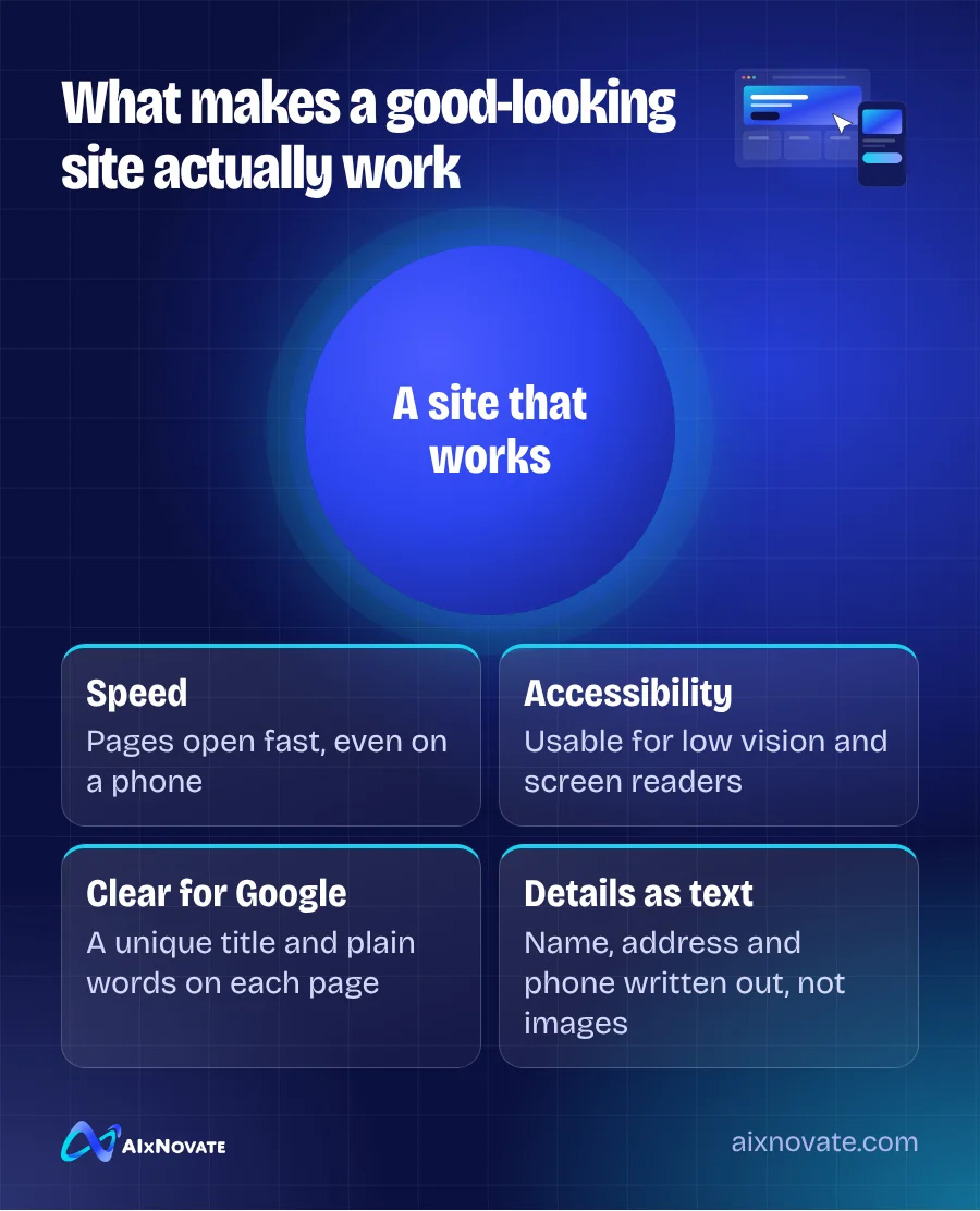 What makes a good-looking site actually work