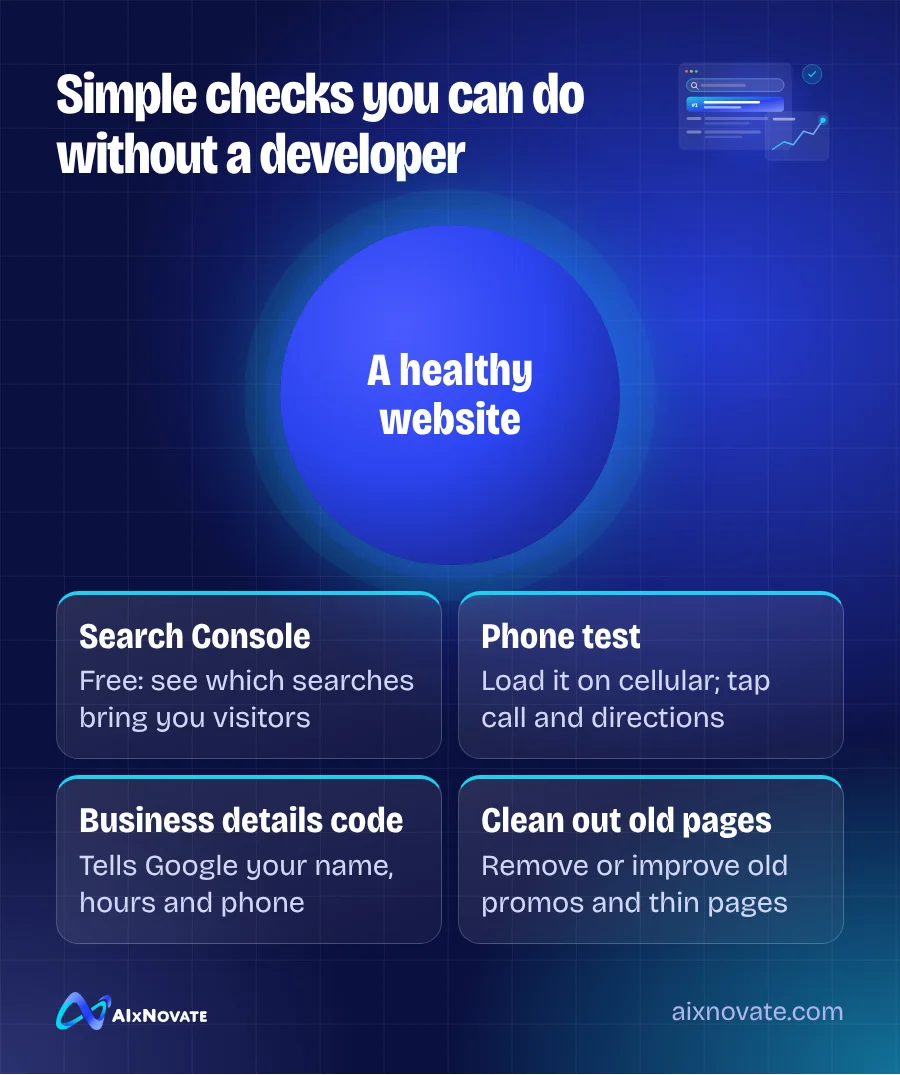 Simple checks you can do without a developer