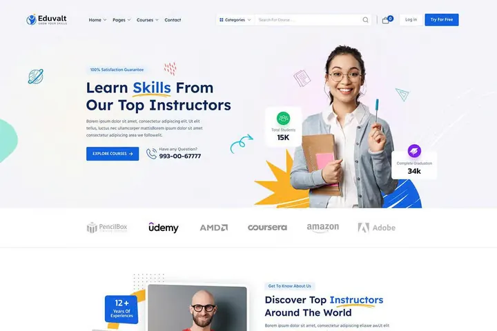 Academy 1 website template