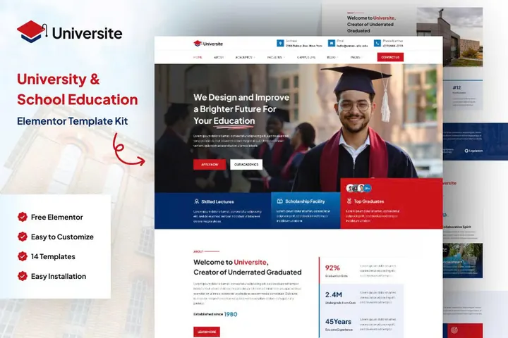 Academy 8 website template