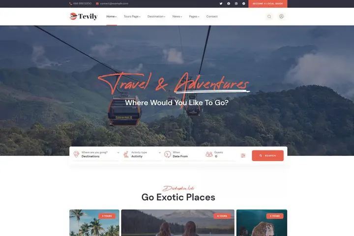 Travel 7 website template